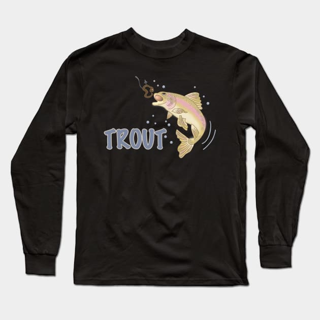 Trout Long Sleeve T-Shirt by Spirit-Dragon